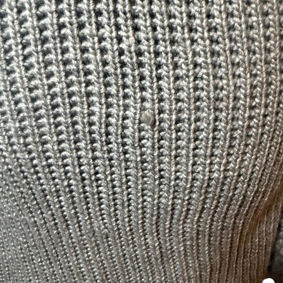 Sioni Gray Chunky Knit Loop Trim Cardigan Sweater L (Fits Small/6–8) - Picture 8 of 16